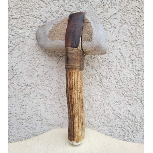 Stone Hatchet With Antler Handle