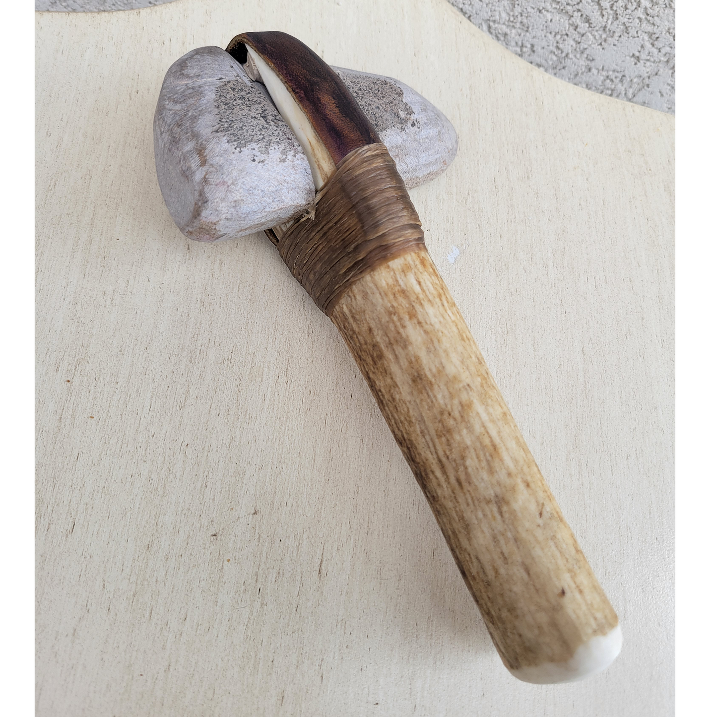 Stone Hatchet With Antler Handle