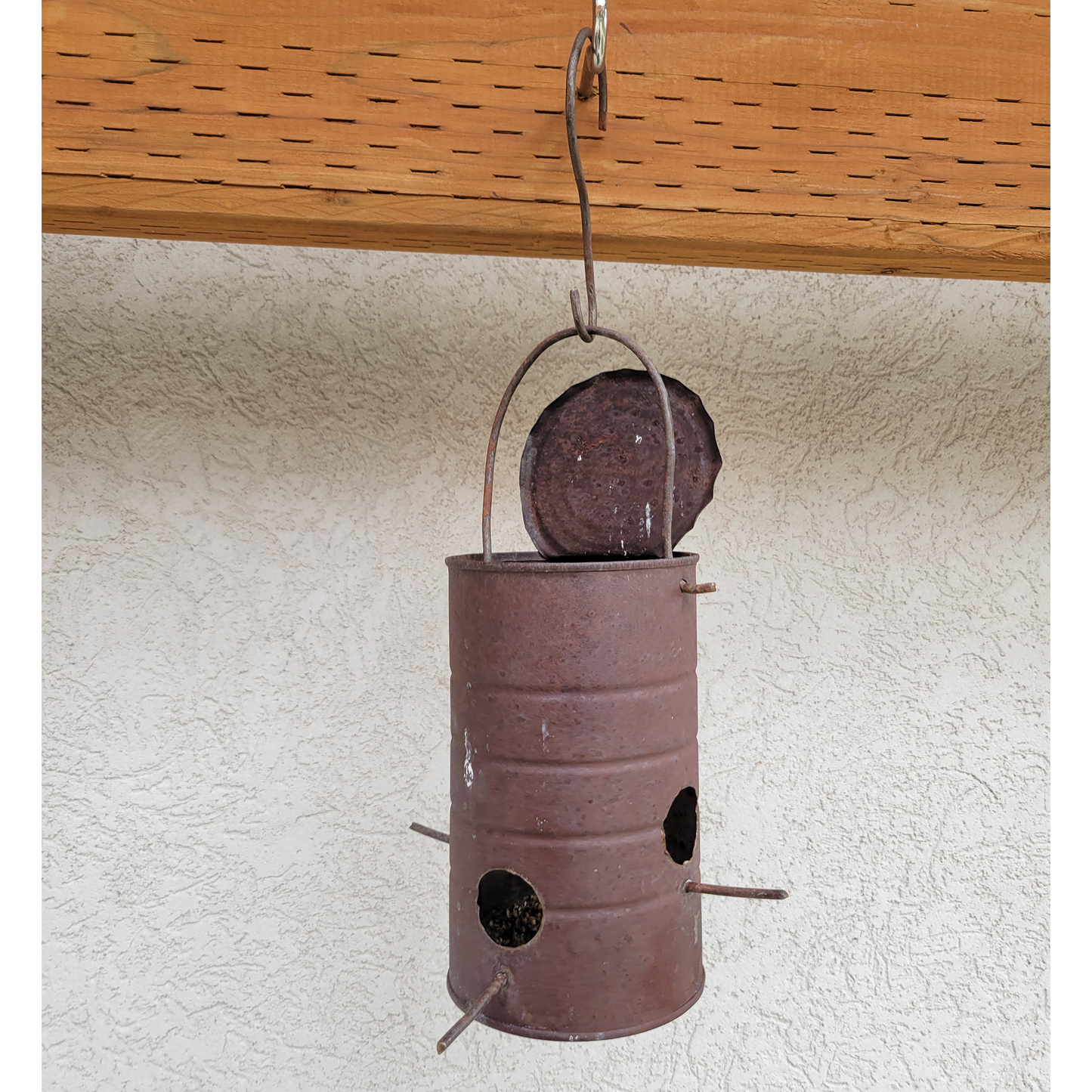 Hanging Bird Feeder Using Old Tin Can