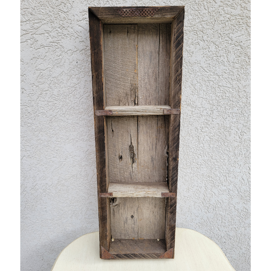 Rectangular Barnwood Hanging Shelf