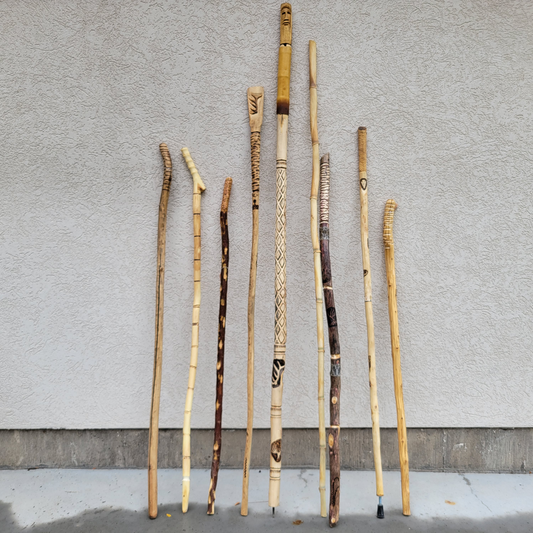 Hand-Crafted Wooden Walking Sticks